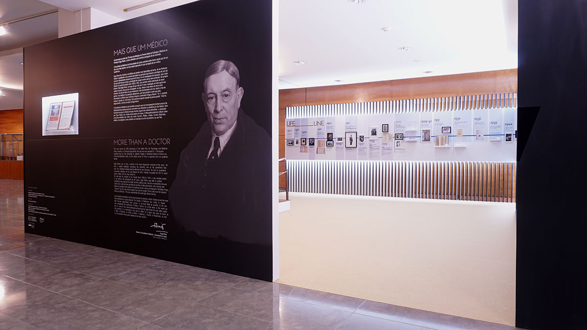 Exposição 70ºaniversário Prémio Nobel - Egas Moniz realizado pela Proeasy design