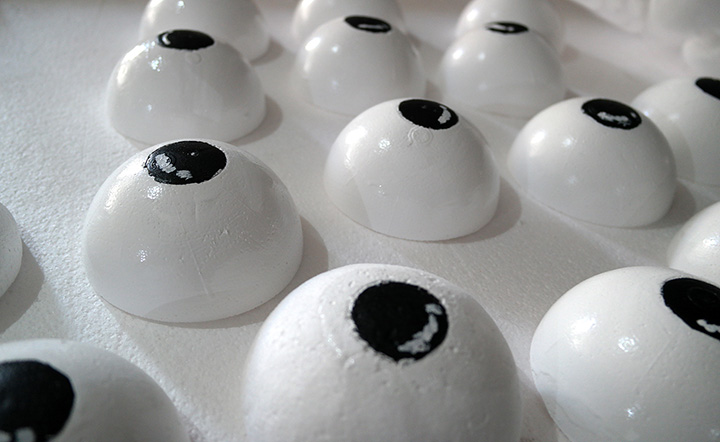 Olhos em esferovite para a Marcha de Santa Engrácia realizados pela Proeasy Design