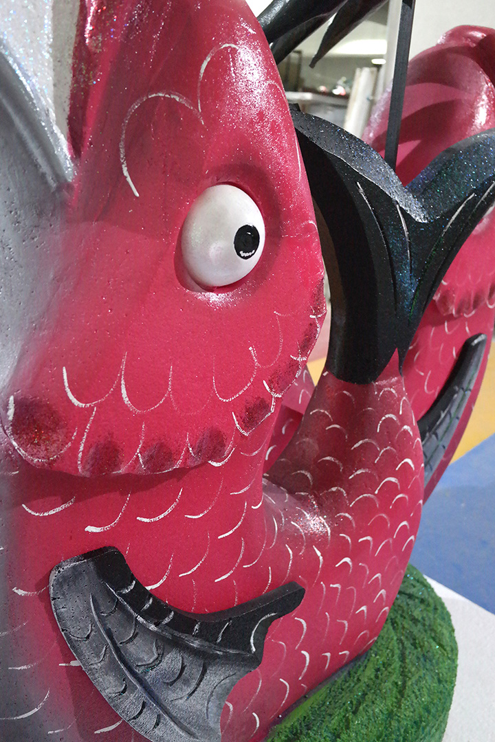 Peixes bordalo Pinheiro para a Marcha de Santa Engrácia realizados pela Proeasy Design