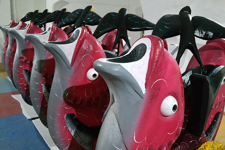 Peixes bordalo Pinheiro para a Marcha de Santa Engrácia realizados pela Proeasy Design